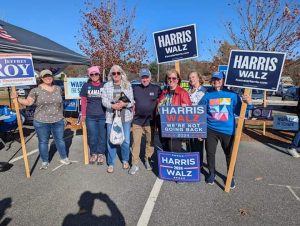 Medway Dems with Jeff Roy at the polls