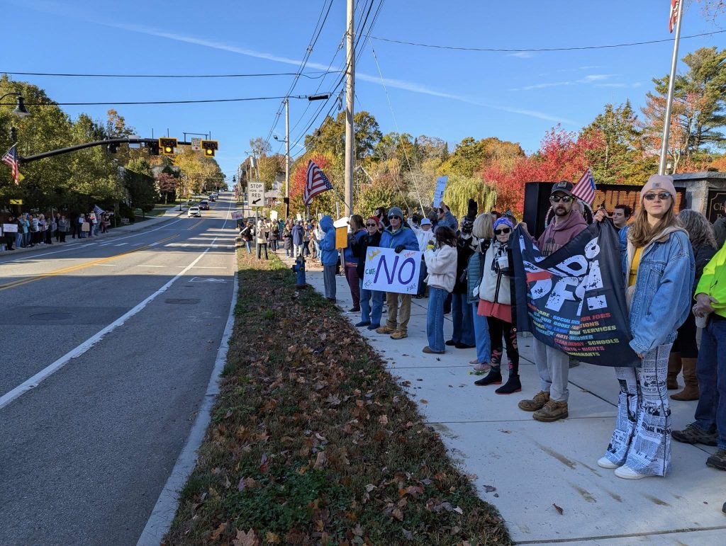 People lined Route 109 at Choate Park holding signs protesting Trump and his policies.  Thank you to everyone who showed up - YOU ROCK.