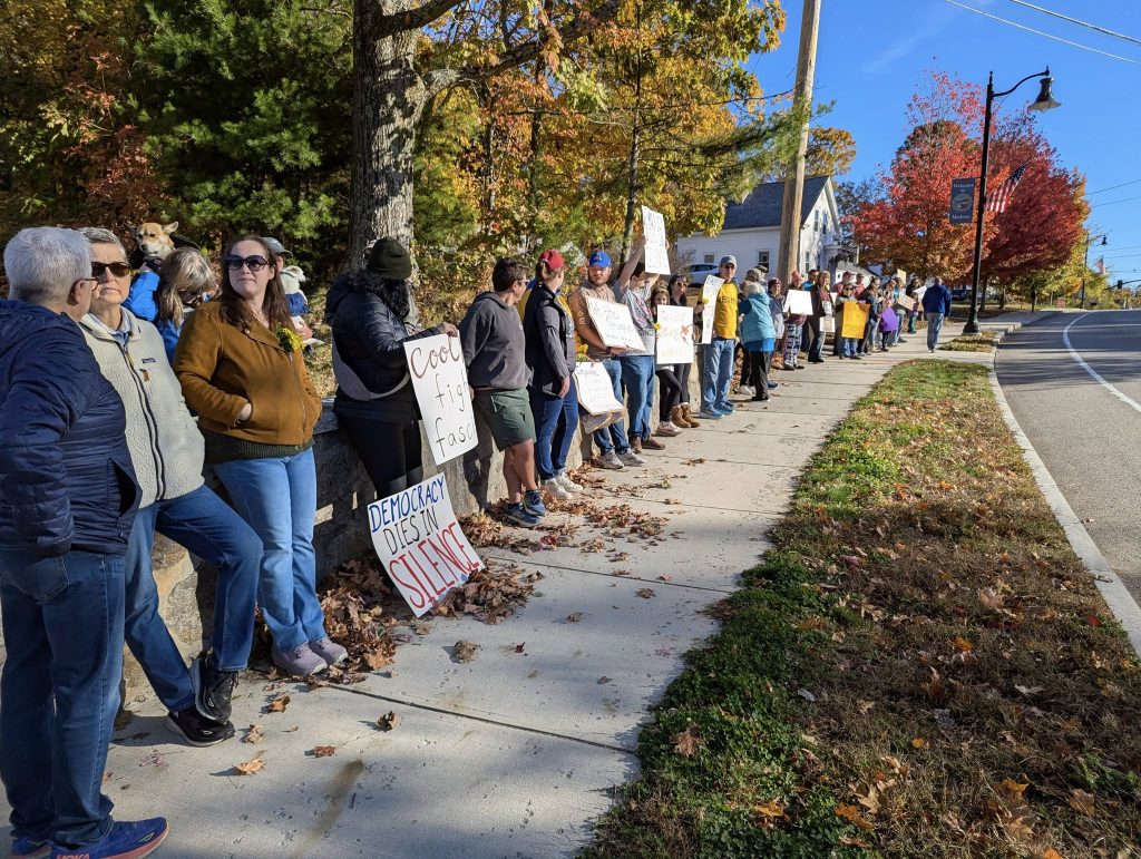 People lined Route 109 at Choate Park holding signs protesting Trump and his policies.  Thank you to everyone who showed up - YOU ROCK.