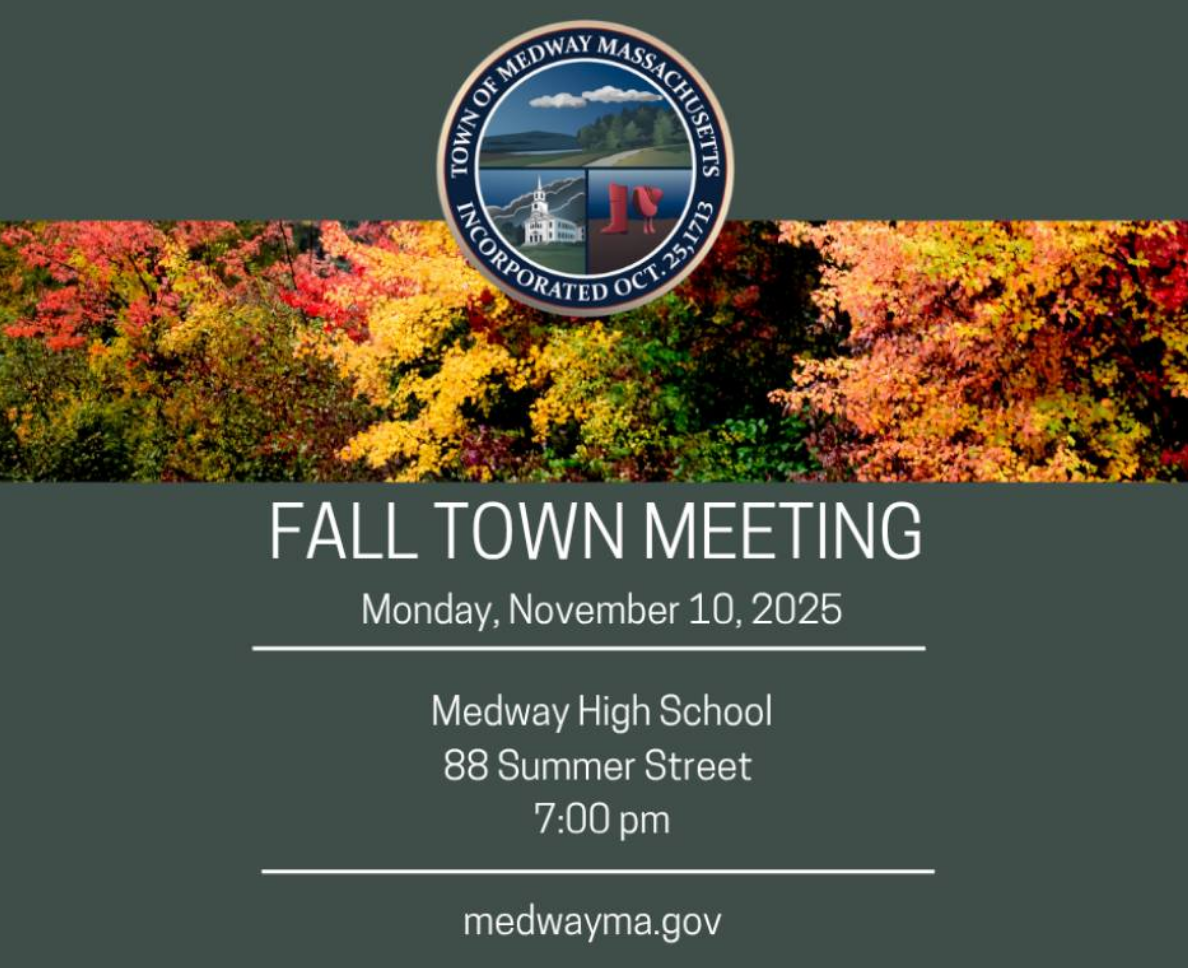 Poster of fall town meeting.