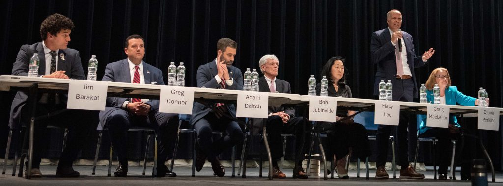 All of the candidates while MacLellan speaks